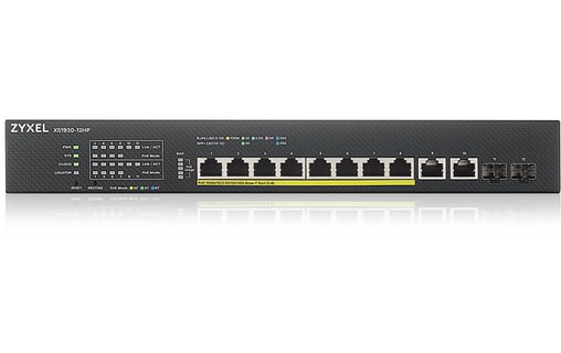 Switch Ethernet ZYXEL XS1930-12HP-ZZ0101F 10 ports - 10 GbE, Manageable, PoE, L3