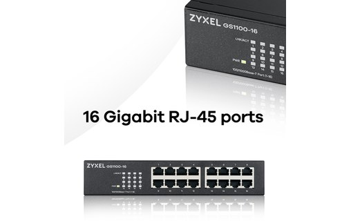 Zyxel GS1100-16 Non-géré Gigabit Ethernet (10/100/1000)