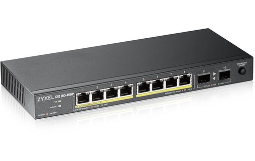 Switch Ethernet ZYXEL GS1100-10HP v2 8 ports - PoE
