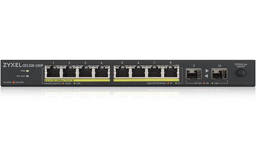 Switch Ethernet ZYXEL GS1100-10HP v2 8 ports - PoE
