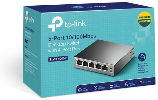 Switch Ethernet TP LINK TL-SF1005P 5 ports - PoE