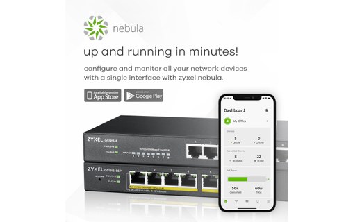 Zyxel GS1915-8 Géré L2 Gigabit Ethernet (10/100/1000) Noir