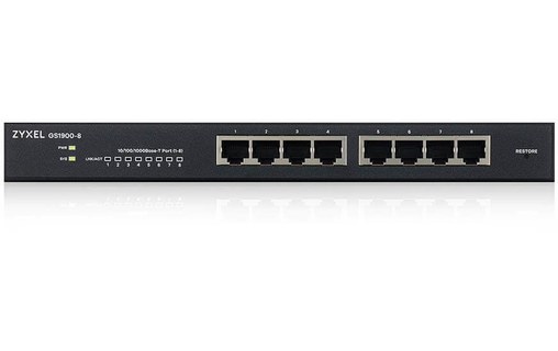 Switch Ethernet ZYXEL GS1900-8 8 ports - Manageable, L2
