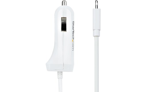 StarTech.com Chargeur Voiture Lightning avec Câble Spiralé - Chargeur Iphone 1m