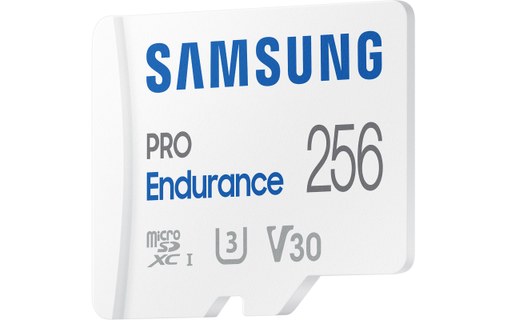 Carte microSDXC Samsung PRO Endurance 256 Go, UHS-I, V30