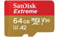 Carte microSDXC SanDisk Extreme 64 Go avec adaptateur SD, UHS-I, V30