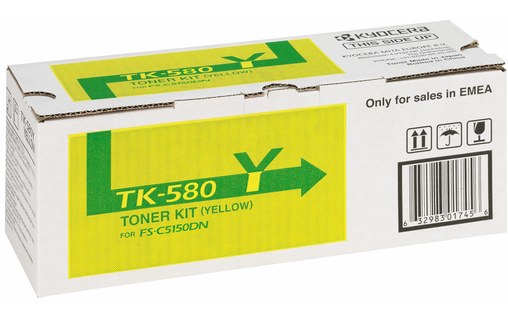 KYOCERA TK-580Y Cartouche de toner 1 pièce(s) Original Jaune
