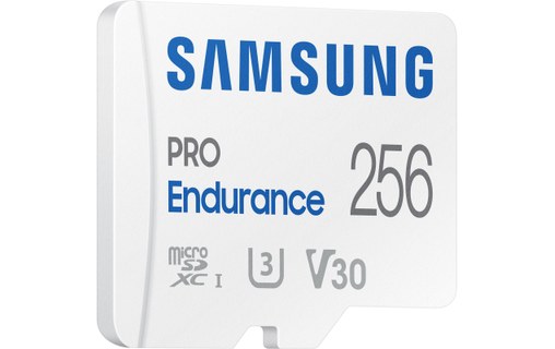 Carte microSDXC Samsung PRO Endurance 256 Go, UHS-I, V30
