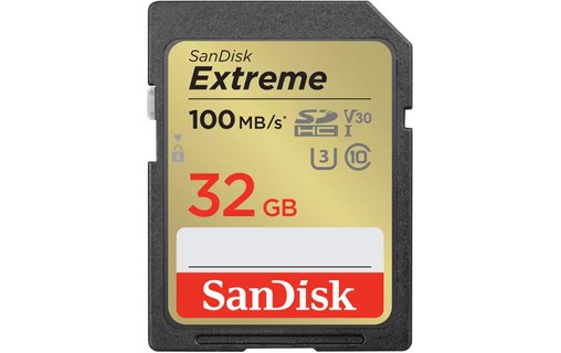 Carte SDHC SanDisk Extreme 32 Go, UHS-I, V30