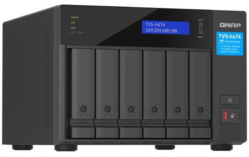 QNAP TVS-h674 NAS Tower Ethernet/LAN Noir i3-12100