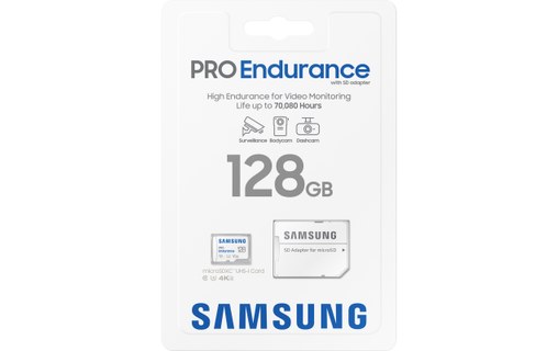 Carte microSDXC Samsung PRO Endurance 128 Go, UHS-I, V30