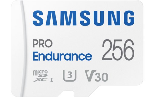 Carte microSDXC Samsung PRO Endurance 256 Go, UHS-I, V30