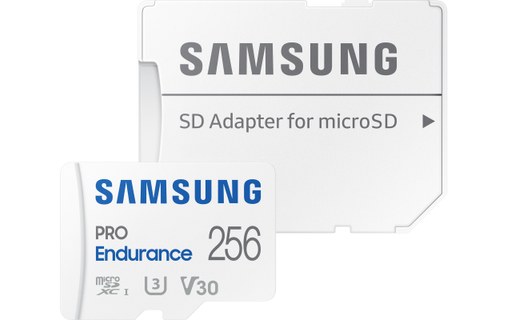 Carte microSDXC Samsung PRO Endurance 256 Go, UHS-I, V30