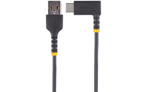 Câble StarTech USB-A vers USB-C coudé 60 W USB 2.0 - 1 m - Noir