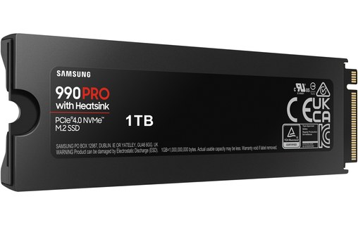 Samsung 990 PRO 1 To - SSD M.2 2280 NVMe PCIe 4.0 avec dissipateur
