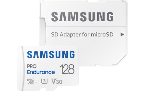 Carte microSDXC Samsung PRO Endurance 128 Go, UHS-I, V30