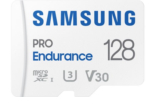 Carte microSDXC Samsung PRO Endurance 128 Go, UHS-I, V30