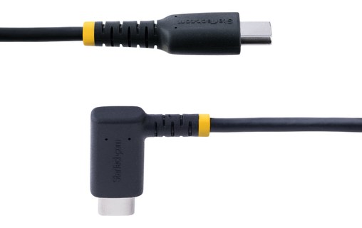 Câble StarTech USB-B vers USB-C coudé 60 W USB 2.0 - 30 cm - Noir