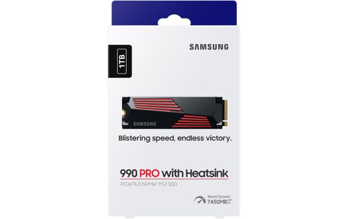 Samsung 990 PRO 1 To - SSD M.2 2280 NVMe PCIe 4.0 avec dissipateur
