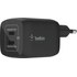 Chargeur USB-C 65 W GaN 2 ports iPhone, iPad, Mac - Belkin BoostCharge Pro Noir