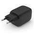 Chargeur USB-C 65 W GaN 2 ports iPhone, iPad, Mac - Belkin BoostCharge Pro Noir