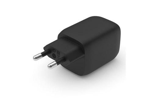 Chargeur USB-C 65 W GaN 2 ports iPhone, iPad, Mac - Belkin BoostCharge Pro Noir