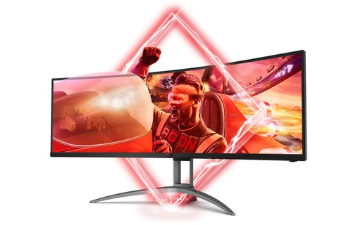 Écran Gaming Incurvé 48,8" AOC B2 AG493UCX2 - 165 Hz HDMI/DisplayPort/USB-C