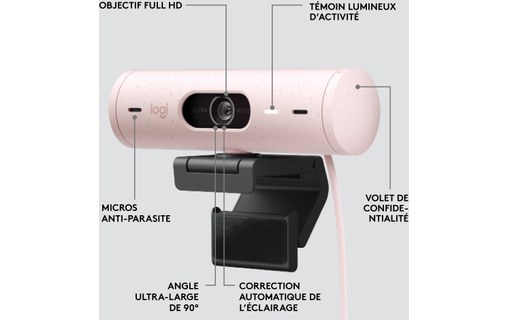 Webcam Logitech Brio 500 1080p - Rose