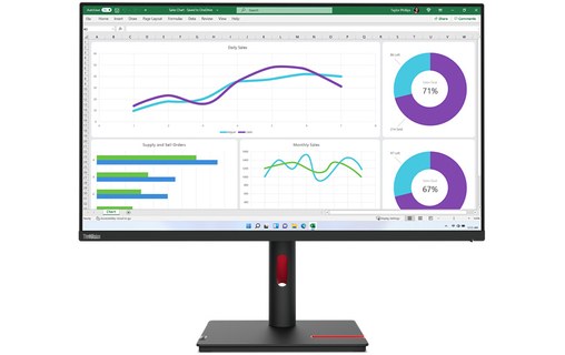 Écran 31,5" Lenovo ThinkVision T32p-30 - 4K HDMI/DisplayPort - 63D2GAT1EU