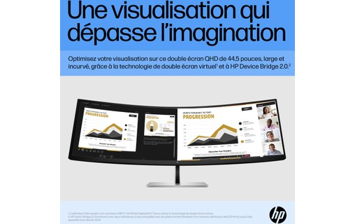 Écran Incurvé 44,5" HP E45c G5 - 165 Hz HDMI/DisplayPort - 6N4C1AA#ABB