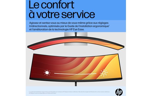 Écran Incurvé 44,5" HP E45c G5 - 165 Hz HDMI/DisplayPort - 6N4C1AA#ABB