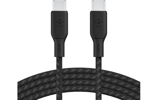 Câble Belkin USB-C vers USB-C 100 W USB 2.0 - 3 m - Noir