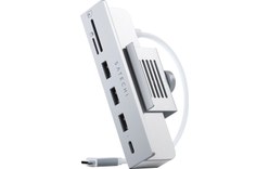 Hub USB-C 6 ports pour iMac 24" - Satechi USB-C Clamp Hub - Argent