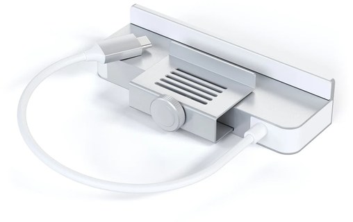 Hub USB-C 6 ports pour iMac 24" - Satechi USB-C Clamp Hub - Argent