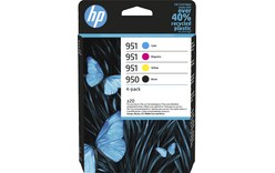 HP 950 Pack de 4 cartouches d'encre noire/ 951 Pack de 4 cartouches d'encre cyan