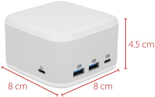 Station d'accueil USB-C 5 ports & adaptateur secteur 100 W - LMP PowerDock Blanc