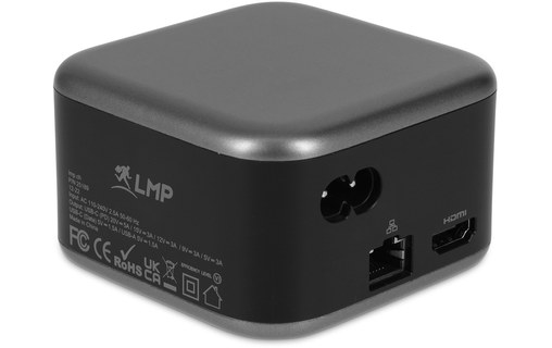 Station d'accueil USB-C 5 ports & adaptateur secteur 100 W - LMP PowerDock Noir