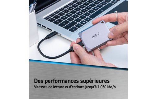 Disque SSD externe USB-C 2 To - Crucial X9 Pro