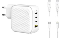 Chargeur USB-C & USB-A 100 W + Câbles USB-C et Lightning - Novodio C-Charge GaN