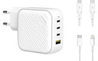 Chargeur USB-C & USB-A 100 W + Câbles USB-C et Lightning - Novodio C-Charge GaN