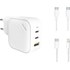 Chargeur USB-C & USB-A 65 W + Câbles USB-C et Lightning - Novodio C-Charge GaN