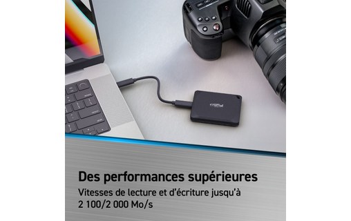 Disque SSD externe USB-C 1 To - Crucial X10 Pro