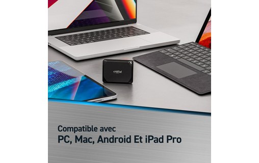 Disque SSD externe USB-C 1 To - Crucial X10 Pro