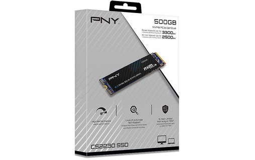 PNY CS2230 500 Go - SSD M.2 2280 NVMe PCIe 3.0 3D NAND