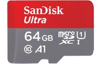 Carte microSDXC SanDisk Ultra 64 Go avec adaptateur SD, UHS-I