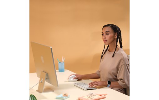 Souris sans fil pour Mac Logitech Lift - Blanche - Ergonomique, Verticale
