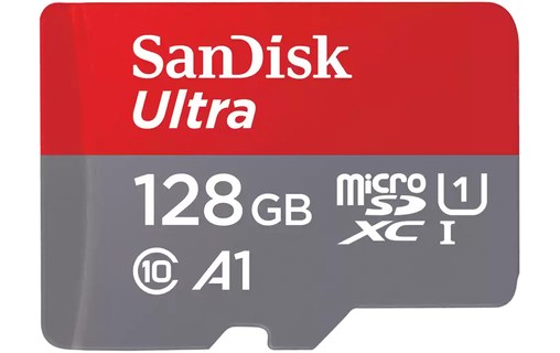 Carte microSDXC SanDisk Ultra 128 Go avec adaptateur SD, UHS-I, A1