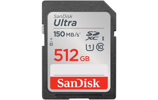 Carte SDXC SanDisk Ultra 512 Go, UHS-I