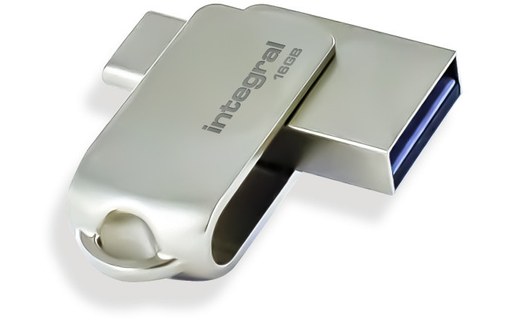Clé USB-C et USB-A Integral 360-C 16 Go - Argent - USB 3.2