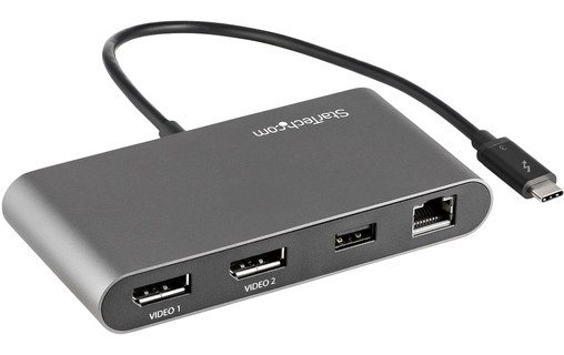 StarTech.com Mini Station d'Accueil Thunderbolt 3 - Dock Portable pour Deux Écra